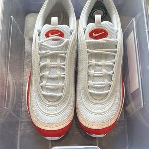 Nike White and Red Sneakers